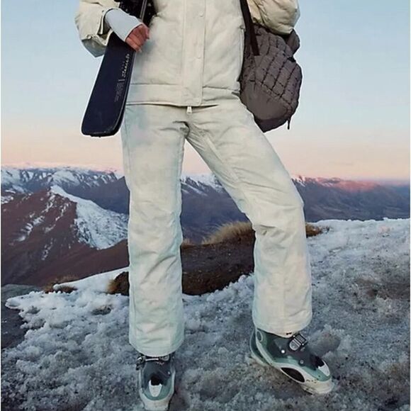 New! Free People FP Movement Bunny Slope printed Ski Snow Pants, size‎ L - Picture 1 of 16